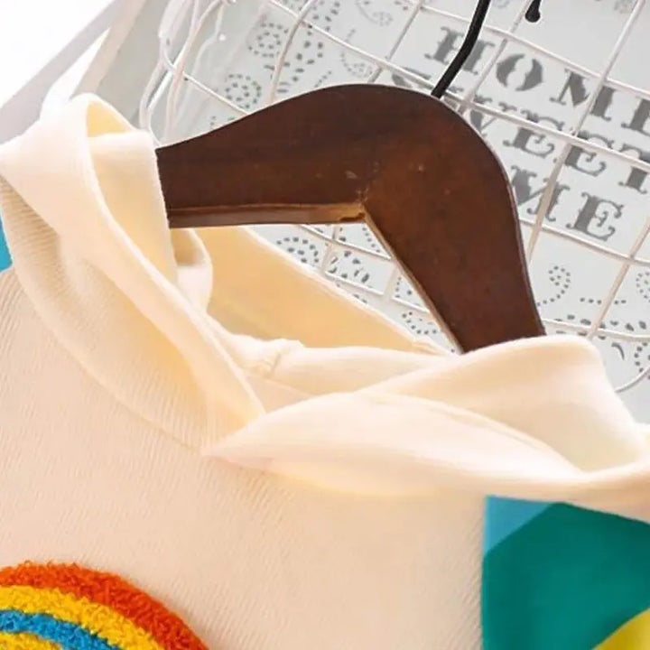 Vestido-Infantil-Manga-Longa-bege-para-meninas-Vitrine-Plaza