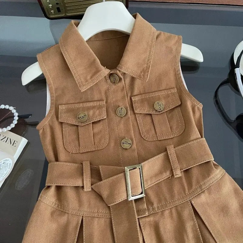 Vestido-Jeans-Infantil-Cecília-Marrom-para-meninas-Vitrine-Plaza