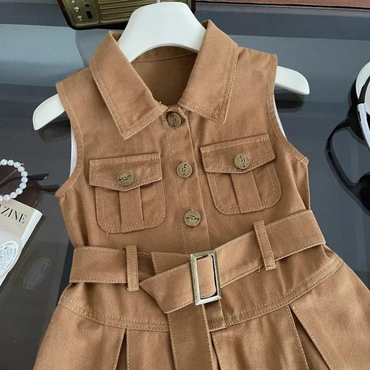 Vestido-Jeans-Infantil-Cecília-Marrom-para-meninas-Vitrine-Plaza