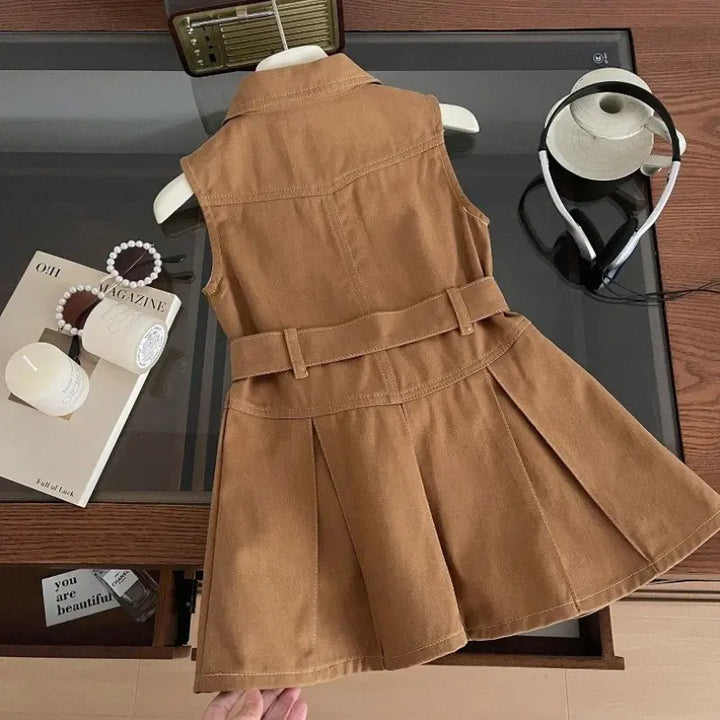 Vestido-Infantil-Jeans-Marrom-Cecília-para-meninas-Vitrine-Plaza