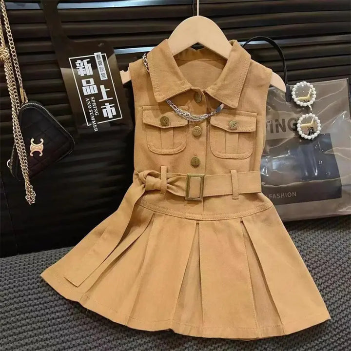 Vestido-Marrom-Infantil-Cecília-menina-Vitrine-Plaza