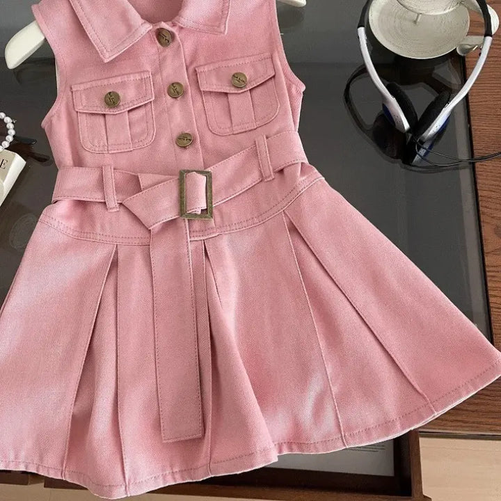 Vestido-Jeans-infantil-Rosa-Cecília-para-crianças-Vitrine-Plaza