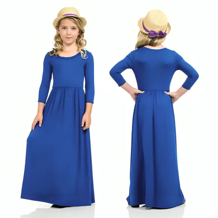 Vestido-longo-infantil-Azul-Vitrine-Plaza