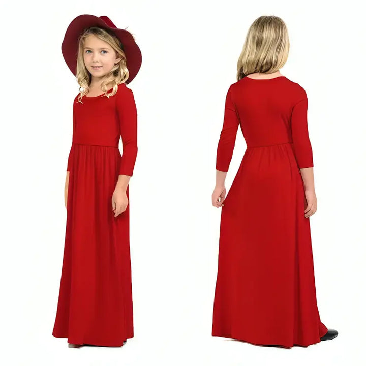 Vestido-longo-infantil-vermelho-Vitrine-Plaza