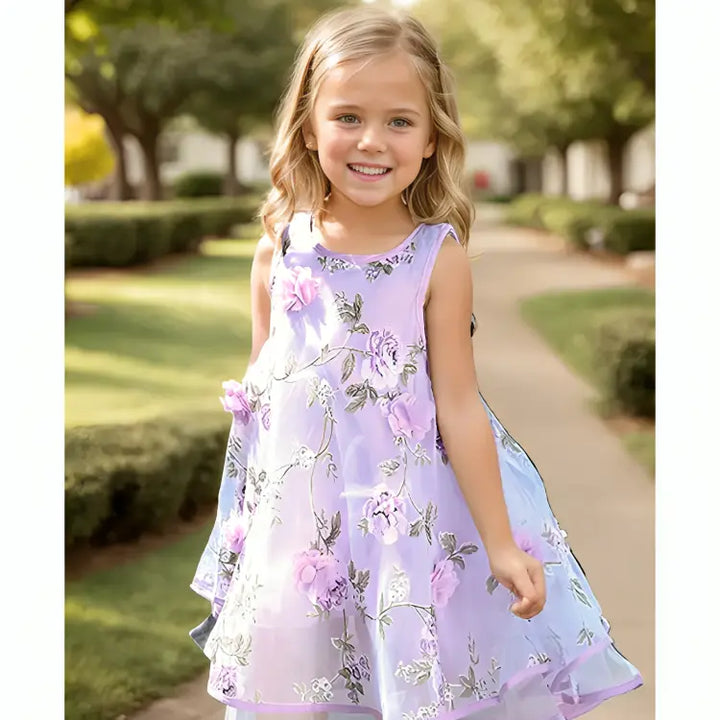 Vestido-de-Tule-Infantil-Rosa-para-o-verão-Jasmin-florido-Vitrine-Plaza
