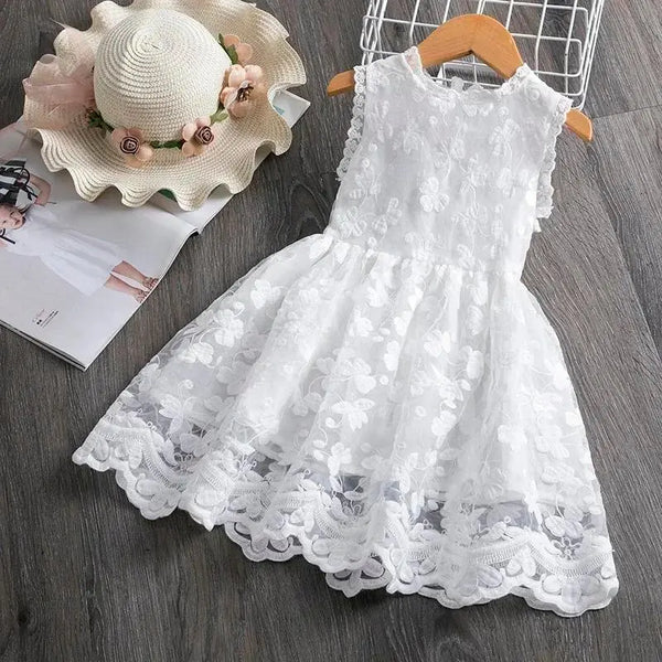 Vestido branco para formatura infantil fashion