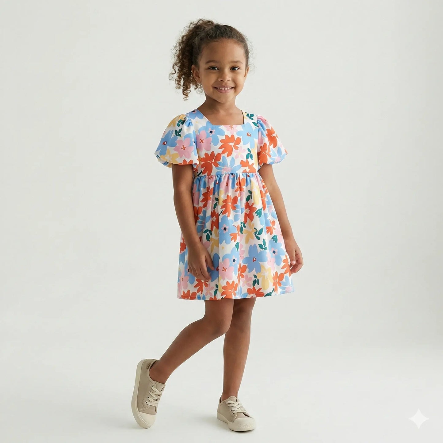 Vestido-infantil-estela-florido-de-meninas-para-o-verão-Vitrine-Plaza