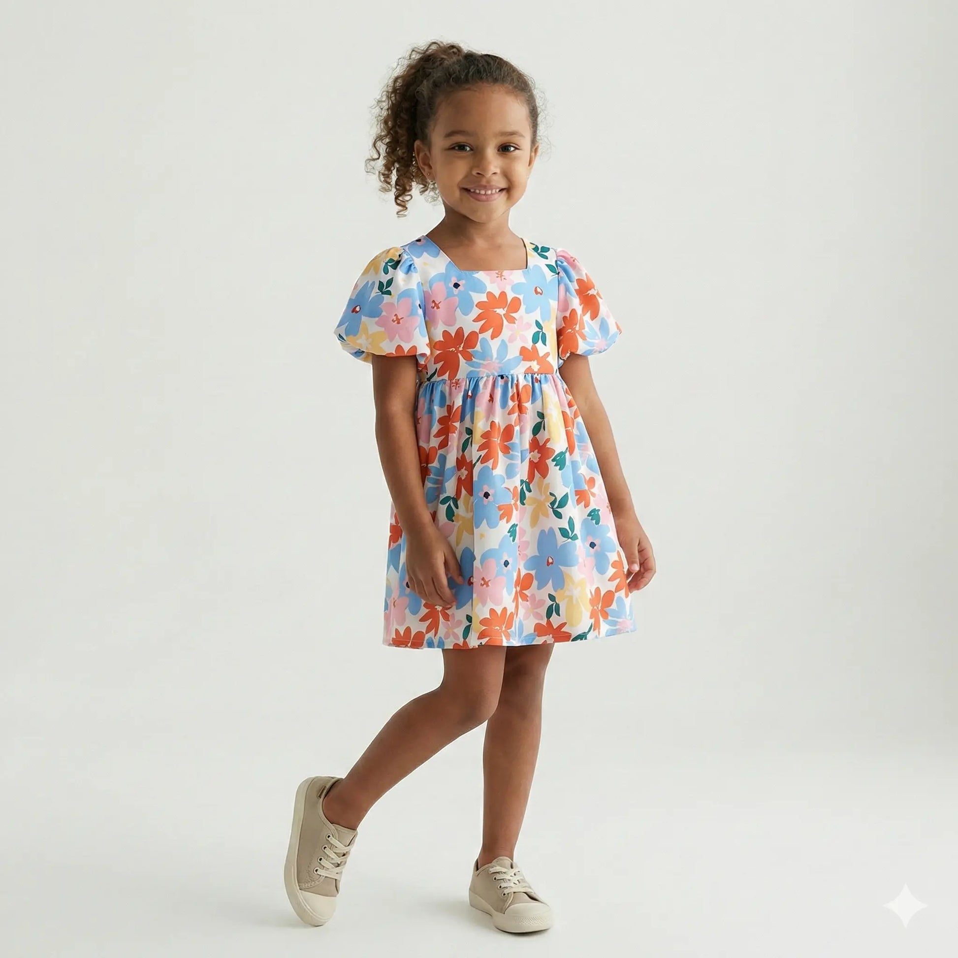 Vestido-infantil-estela-florido-de-meninas-para-o-verão-Vitrine-Plaza