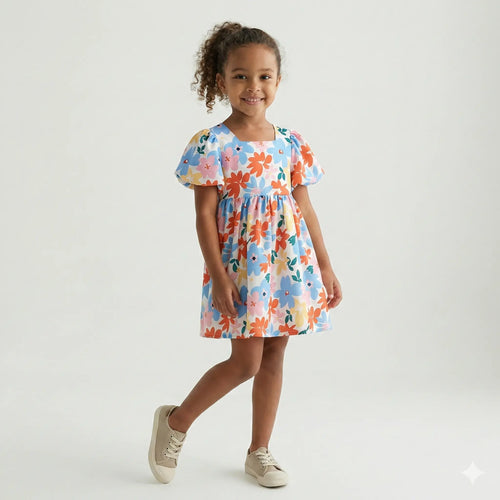 Vestido-infantil-estela-florido-de-meninas-para-o-verão-Vitrine-Plaza