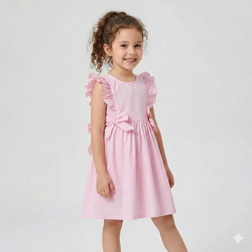Vestido-infantil-esther-rosa-com-laços-Vitrine-Plaza