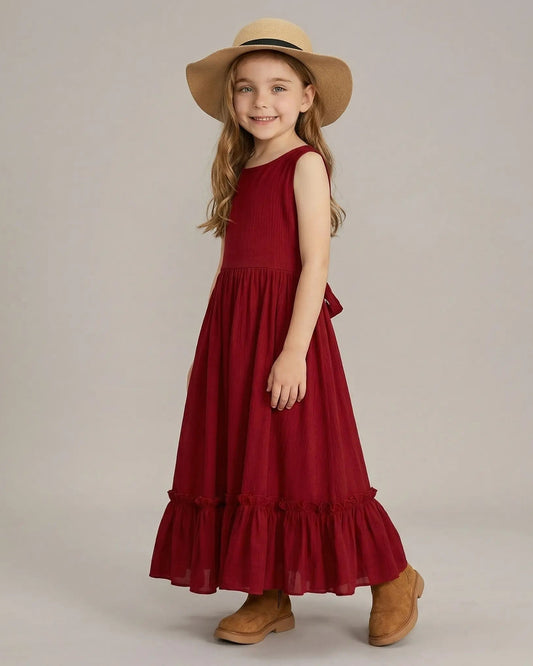 Vestido-longo-Infantil-Lorena-vermelho-para-meninas-Vitrine-Plaza