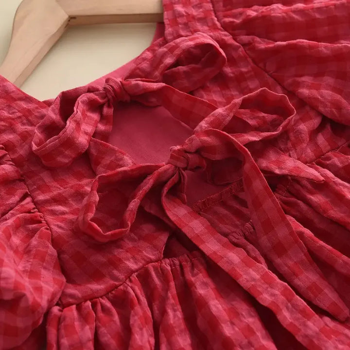 Vestido-infantil-menina-rosa-clarice-amarração-nas-costas-vitrine-plaza