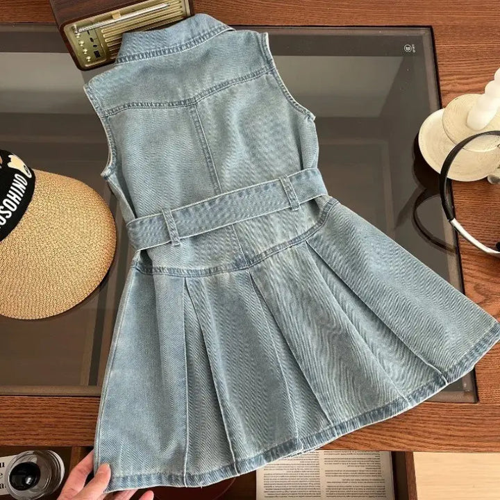 Vestido-jeans-infantil-azul-cecilia-de-verão-Vitrine-Plaza
