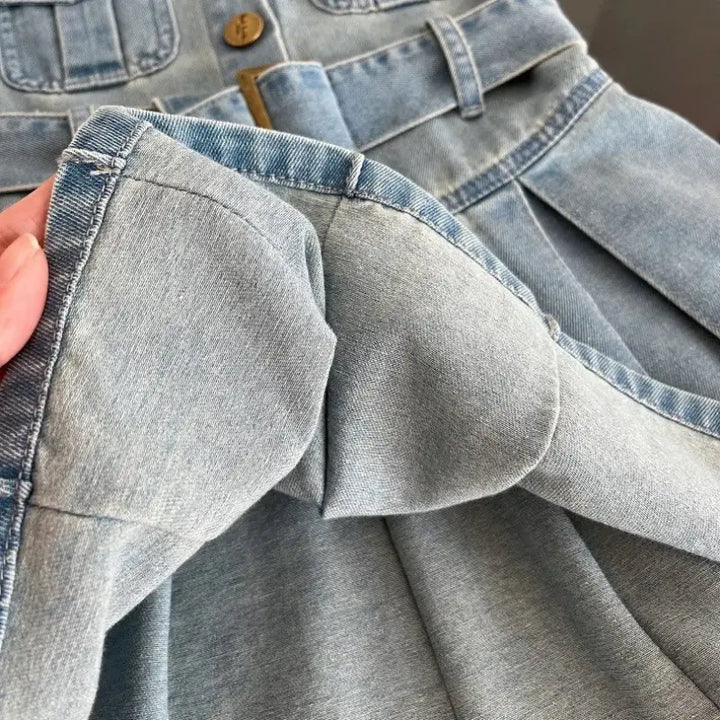 Vestido-jeans-infantil-azul-cecilia-de-algodão-e-poliéster-Vitrine-Plaza