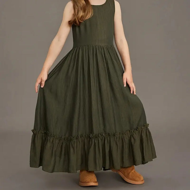 Vestido-longo-Infantil-Lorena-verde-Vitrine-Plaza
