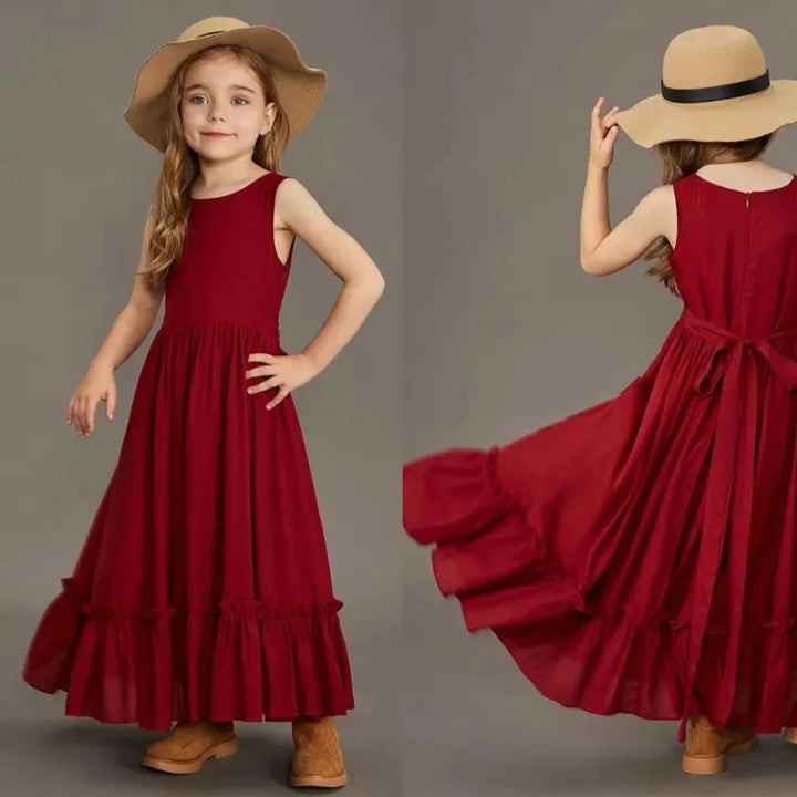 Vestido-longo-Infantil-Lorena-vermelho-para-meninas-Vitrine-Plaza