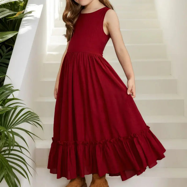 Vestido-longo-Infantil-de-luxo-vermelho-para-meninas-Vitrine-Plaza