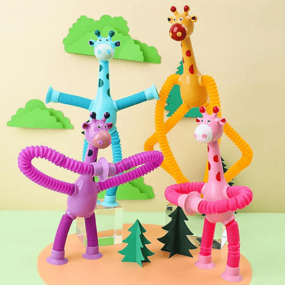4 girafas, 4 cores, 1 imaginação fertil dos pequenos = muita alegria e diversão