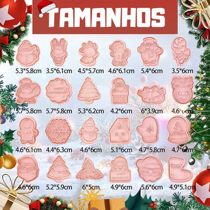 Cortadores para biscoitos de natal tamanho 