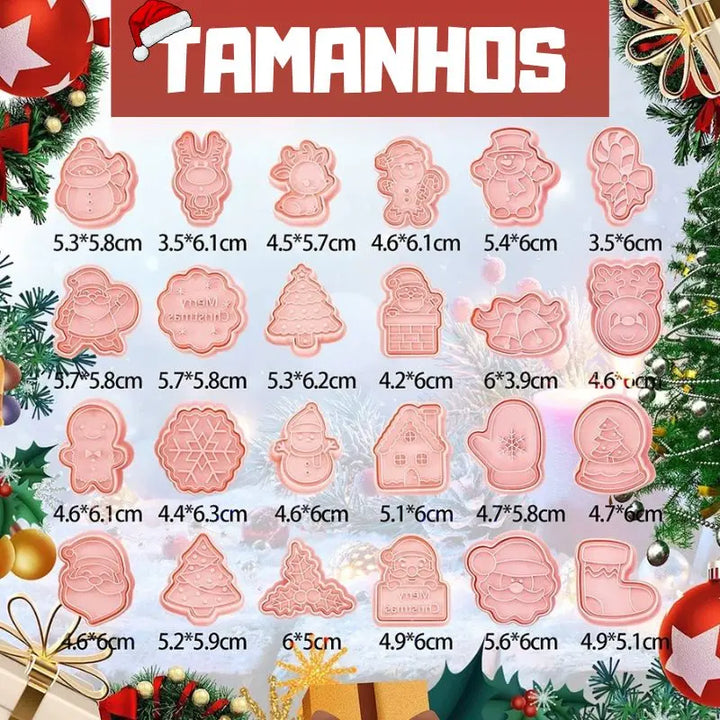 Cortadores para biscoitos de natal tamanho 