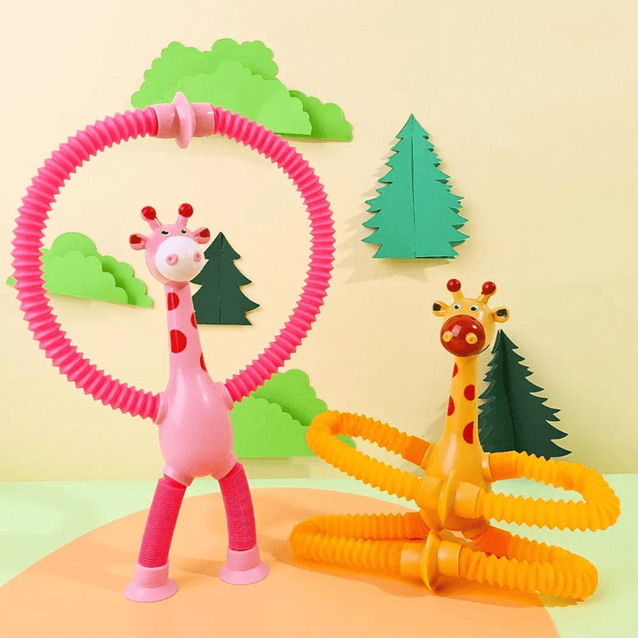 Girafa flexivel o brinquedo mais engraçado que existe, pode assumir qualquer formato