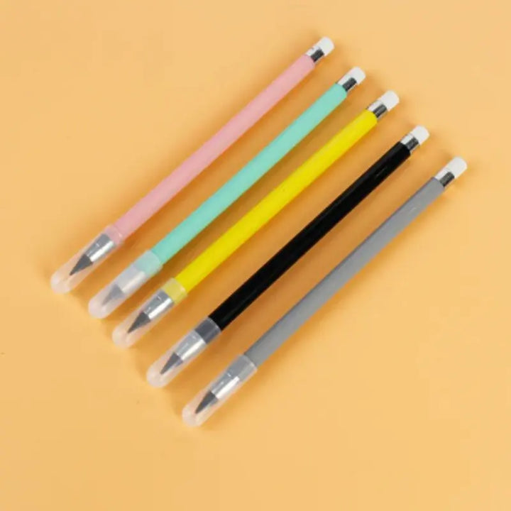 kit com 5 lapis infinito de escrever com borracha 