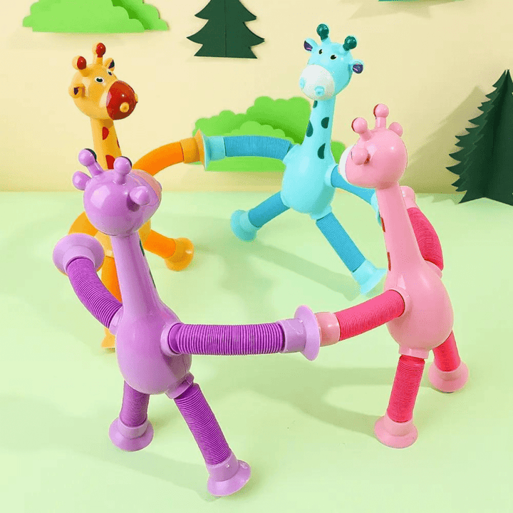Girafa flexivel brincando, a imaginação e o unico limite aqui
