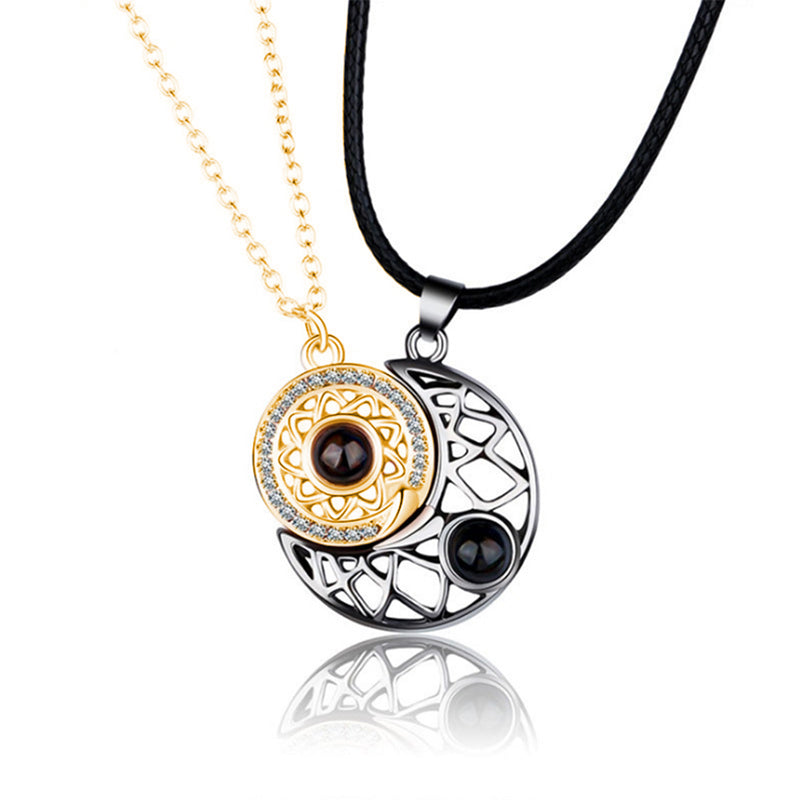 Colar sol e lua I LOVE YOU 100 IDIOMAS